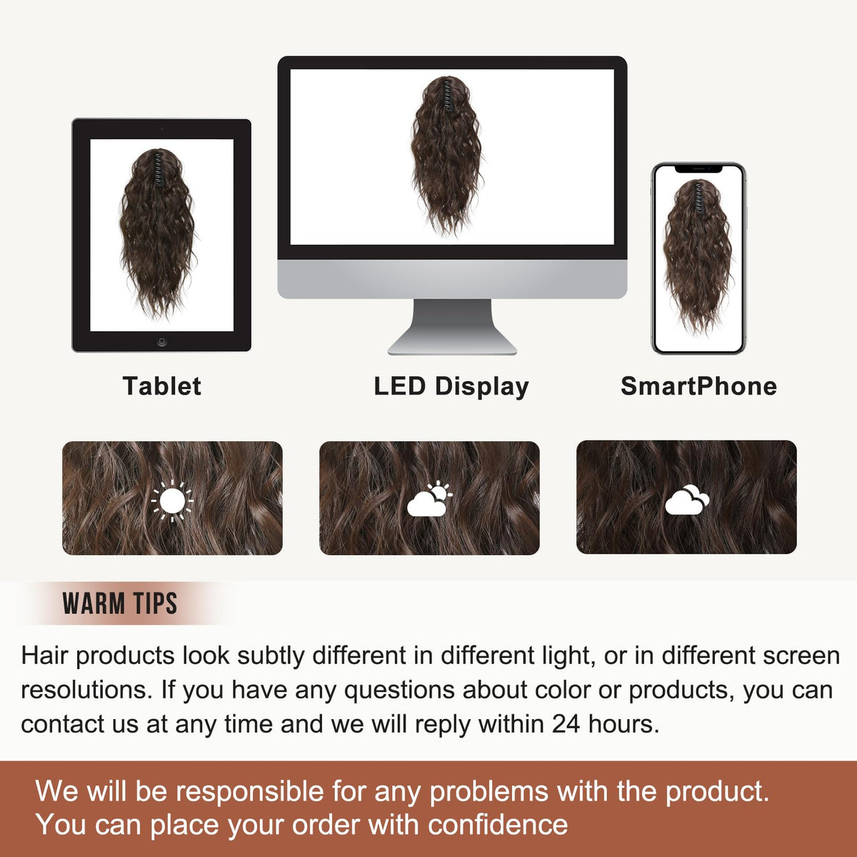 Flufymooz clip-on ponytail creates a quick, flattering look for events