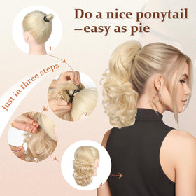 Flufymooz color range includes black, blonde, and dark chocolate.