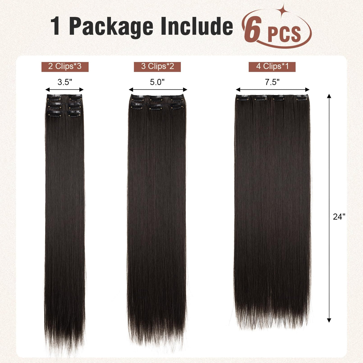 Flufymooz compact foldable clip-in extensions