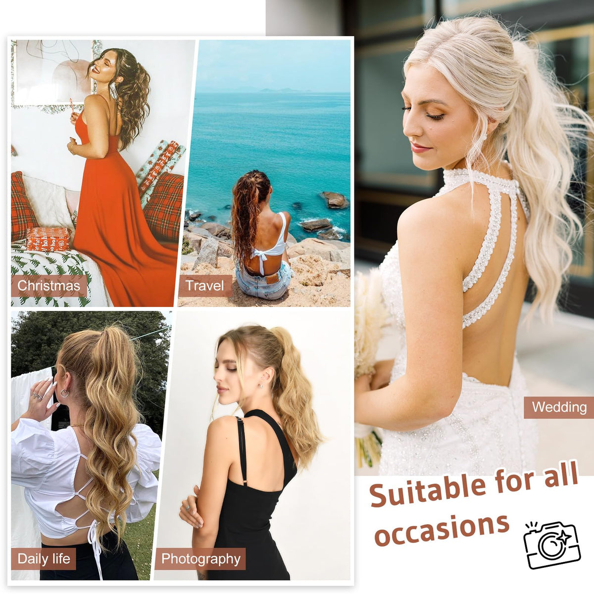 Flufymooz costume-ready ponytail clip for cosplay and parties