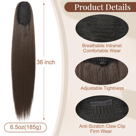 Flufymooz handwoven ponytail nine-layer detail for natural comfort