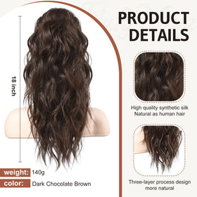 Flufymooz heat-resistant synthetic ponytail for natural daily wear