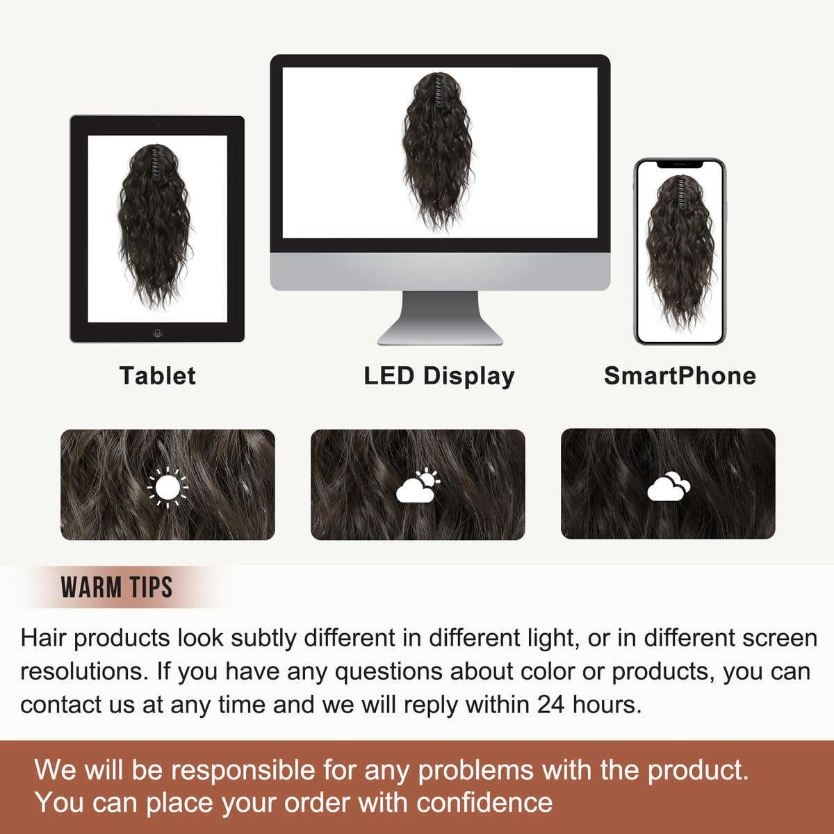Flufymooz instant hairstyle ponytail clip stays secure all day