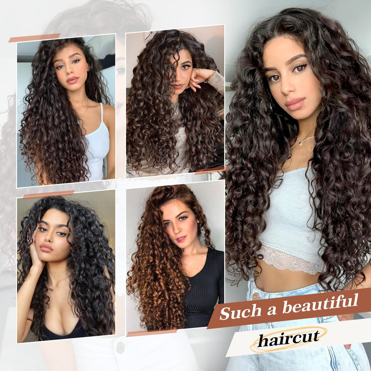 Flufymooz long clip-in extensions 20 inches in almond brown blend easily