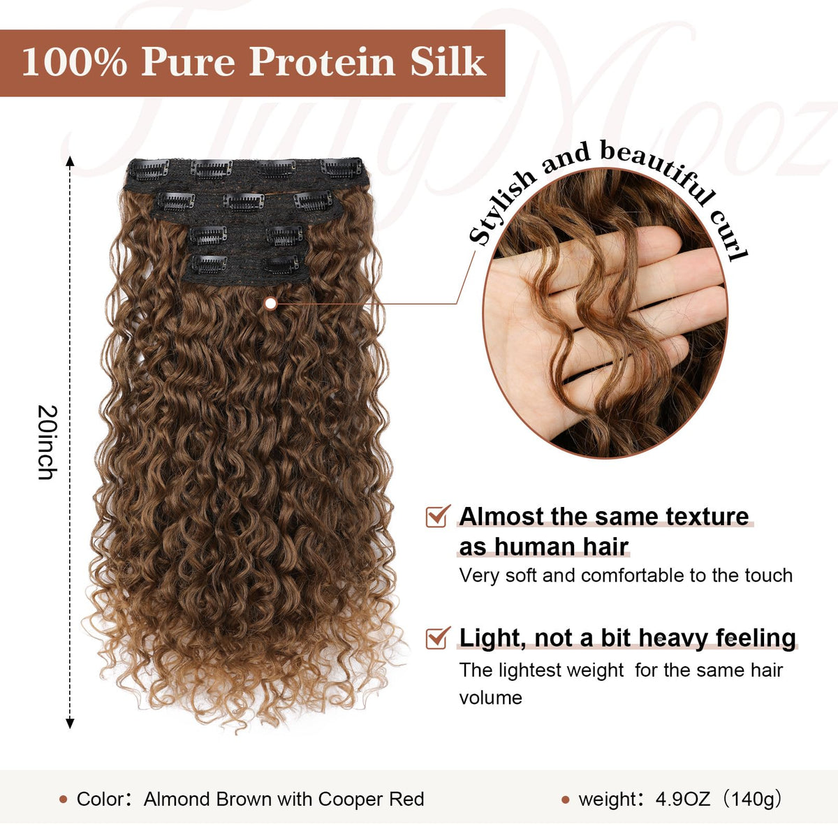 Flufymooz natural curly clip-in extensions blend seamlessly with your hair