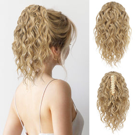 Flufymooz ponytail extension 12in clip-on adds instant volume for daily outfits.