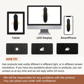 Flufymooz ponytail extension care shot suggesting simple maintenance tips.