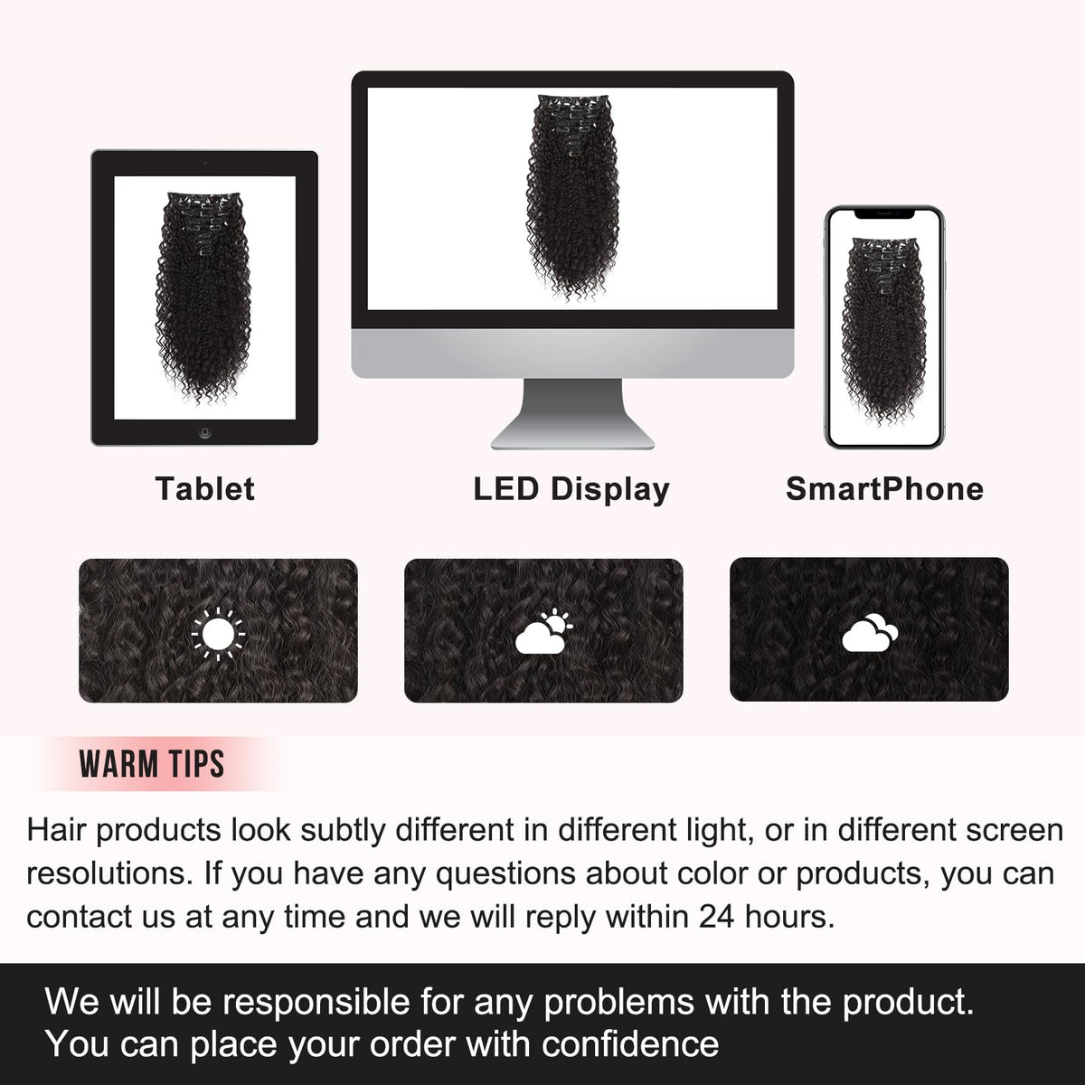 Flufymooz clip-in extensions protect natural hair while trying looks.