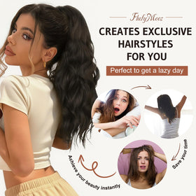 Flufymooz synthetic ponytail attachment is lightweight and comfortable