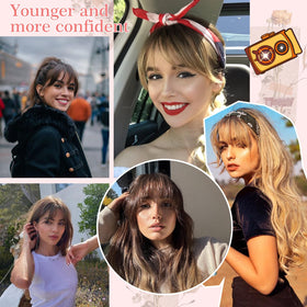 Flufymooz volume-boost topper adds fullness for a natural, readily styled look.
