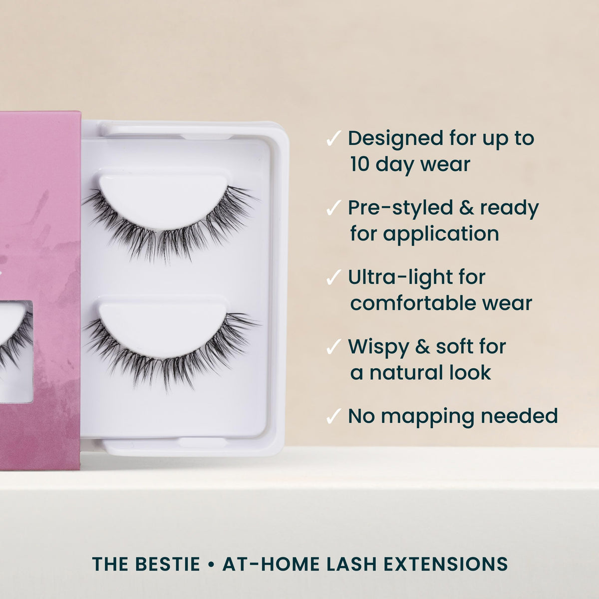 FlutterHabit Bestie Lashes crafted from premium feather-light materials for comfortable wear.