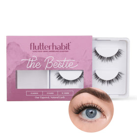 FlutterHabit Bestie Lashes two-set pack for exploring looks at home.