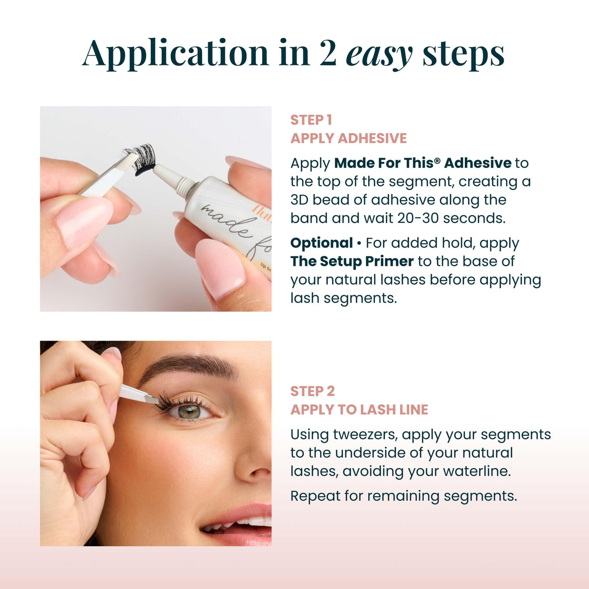 FlutterHabit Flirt lashes adhesive not included reminder for separate purchase.