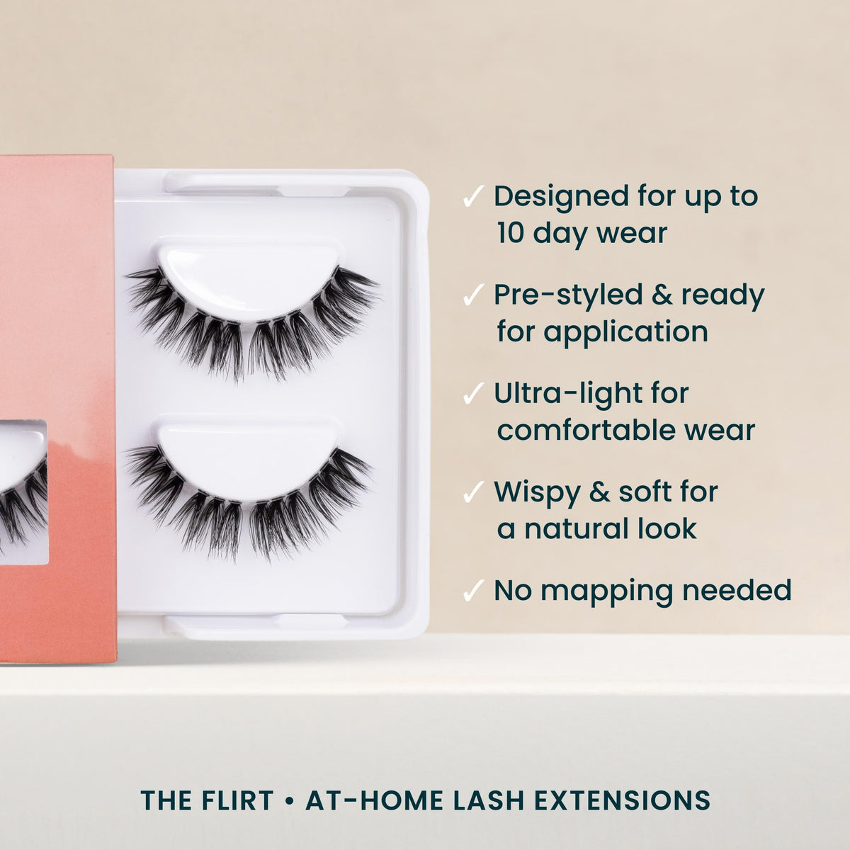 FlutterHabit Flirt lashes worn up to 10 days with proper care.