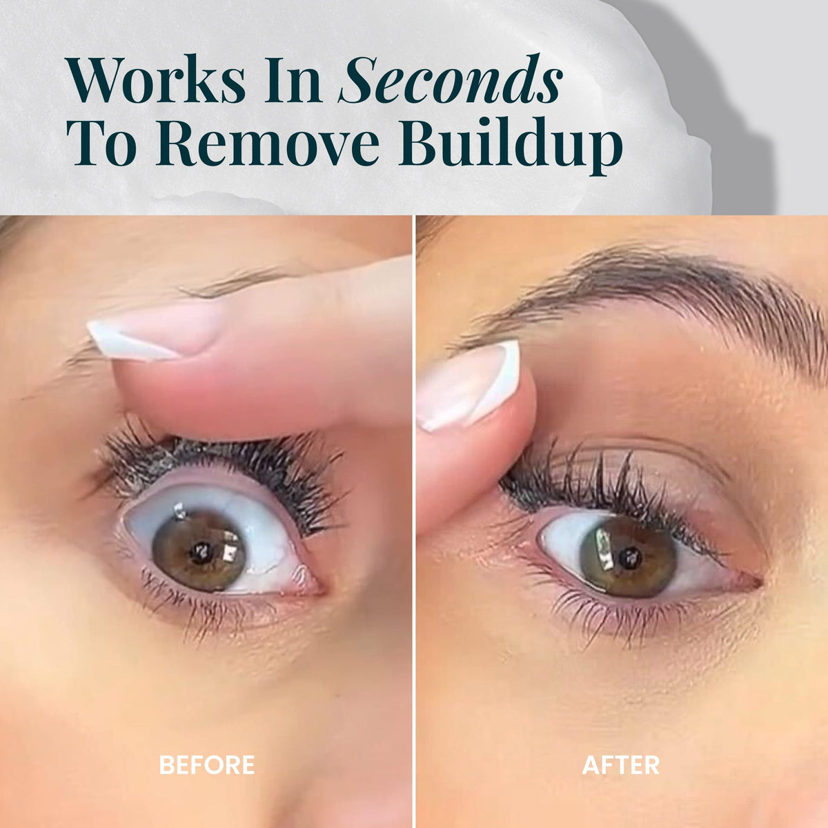 Close-up of FlutterHabit lash shampoo foam for soft cleansing