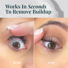 Close-up of FlutterHabit lash shampoo foam for soft cleansing