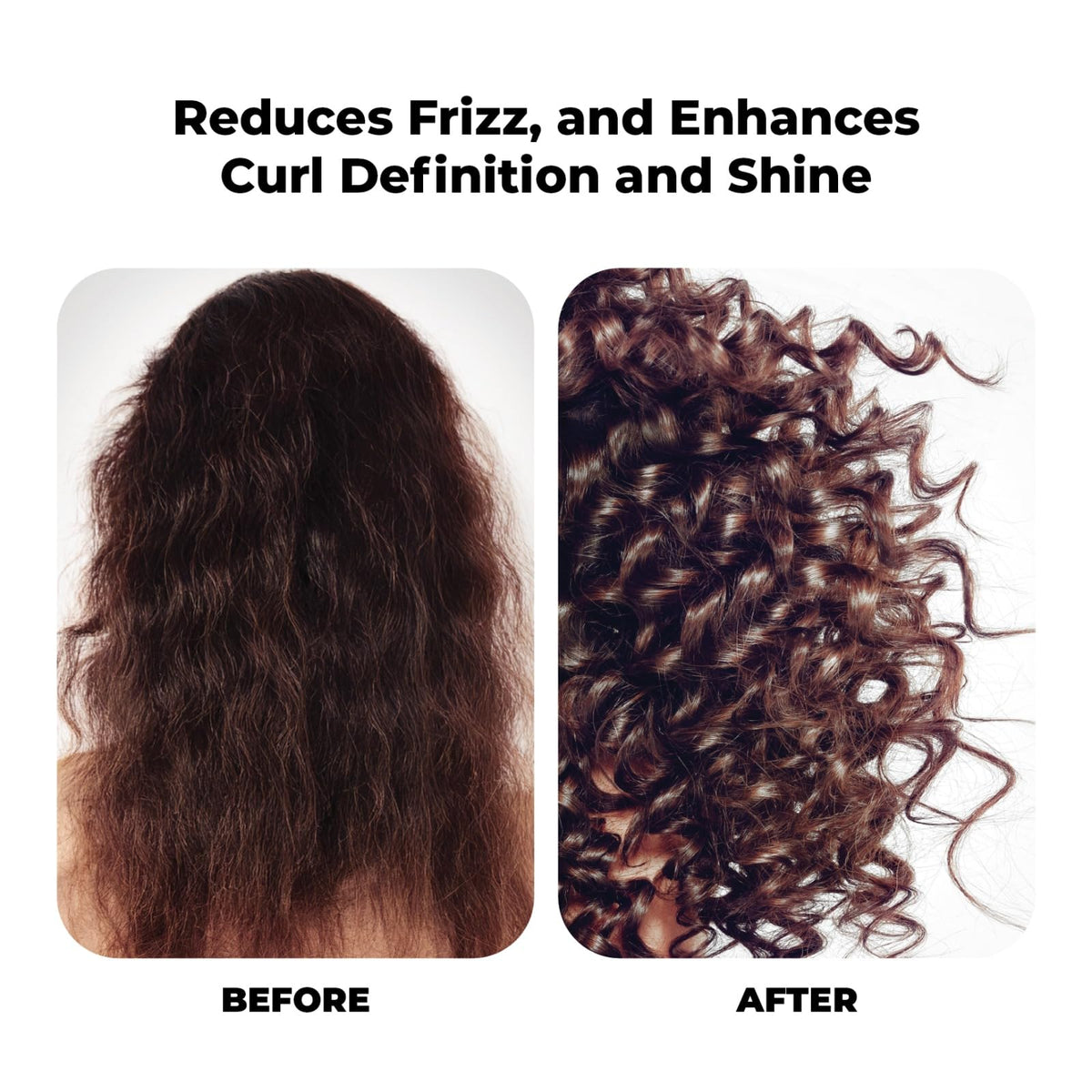 Flux Up curly hair styling shot shows defined bouncy curls