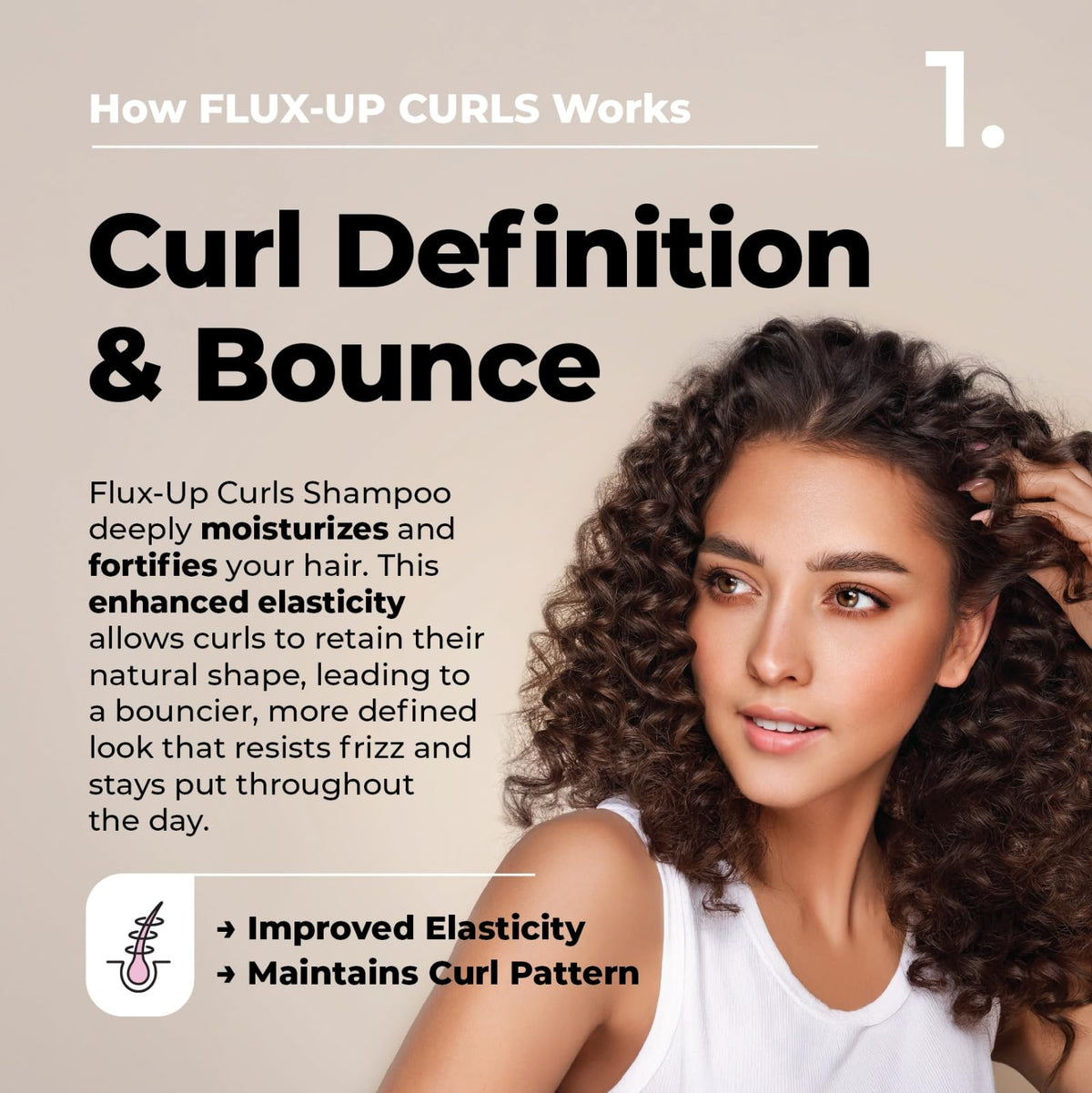 Flux Up Curly Shampoo liquid flow demonstrates gentle cleanse for natural oils