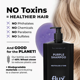Hydration-rich Flux Up formula with oat protein keeps color-treated hair soft.