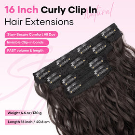 Flvaco clip-in extensions side profile demonstrates secure clips for all-day wear.
