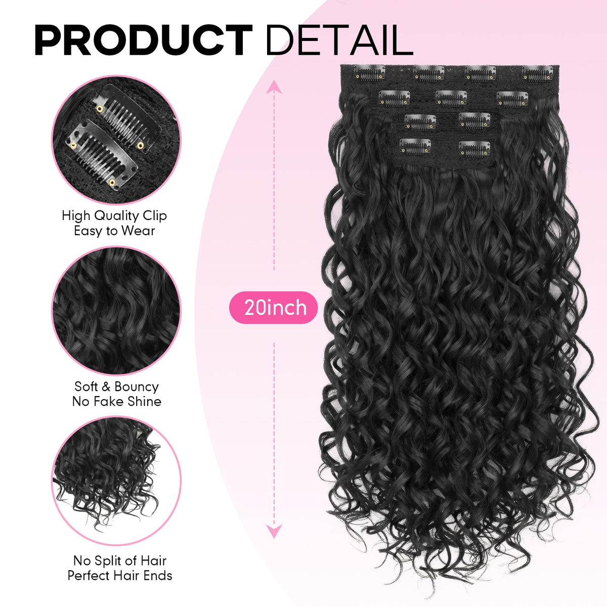 Flvaco natural black curls that look like real hair in photos.