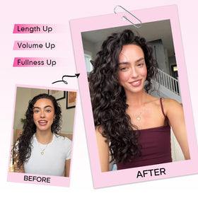 Flvaco lace-weft close-up highlights seamless blend with natural curls.