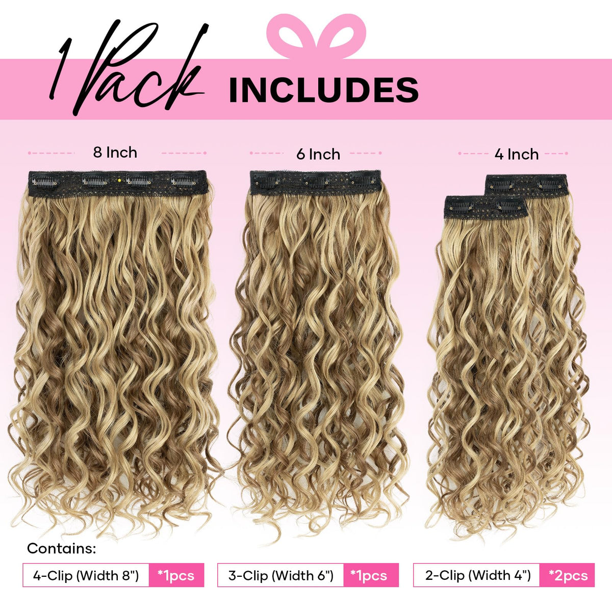 Flvaco tangle-free curls maintain memory for all-day wear.