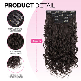 Flvaco wearer with curly clip-ins enjoying everyday versatility and natural movement.