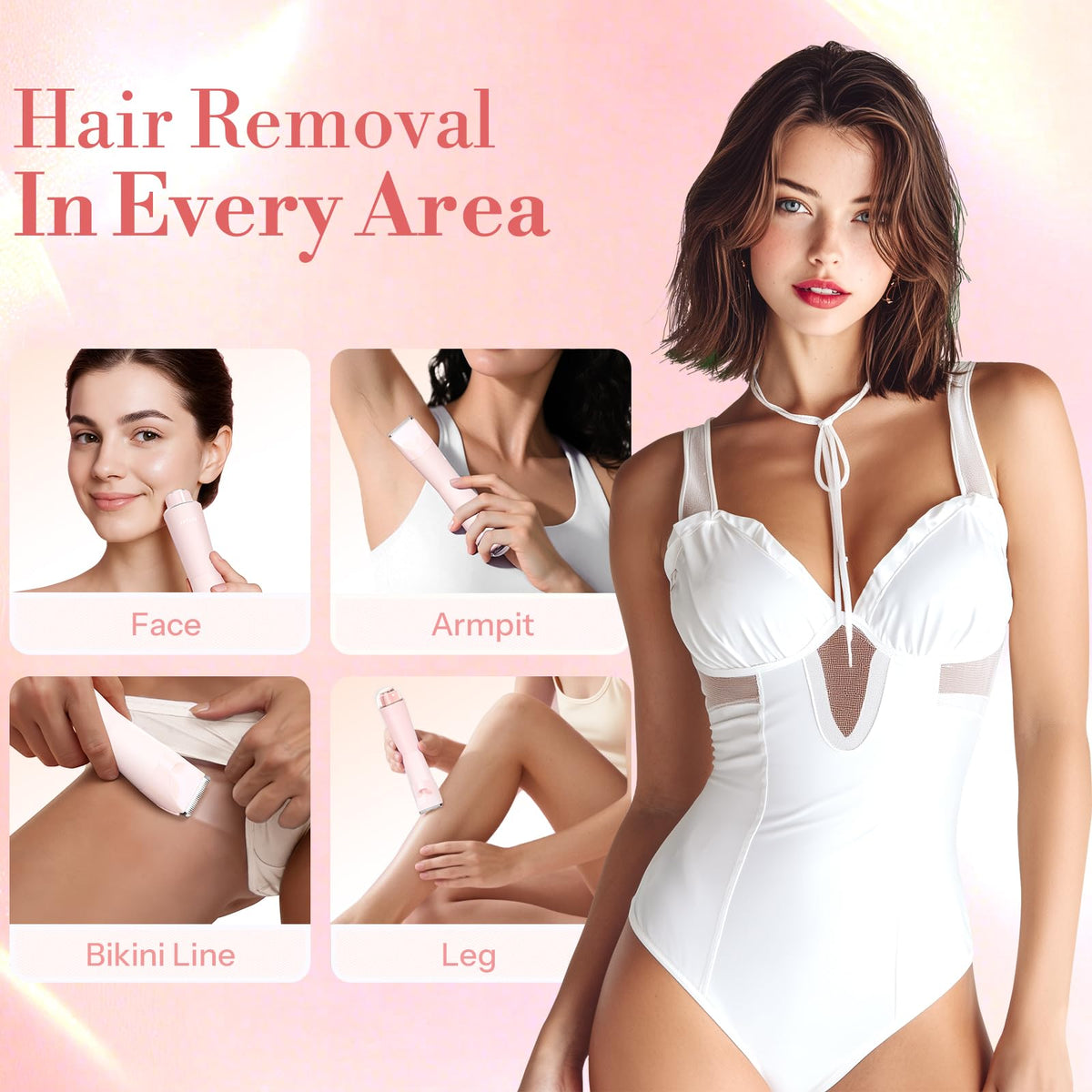 Flyant Bikini Trimmer waterproof IPX7 suitable for shower grooming.