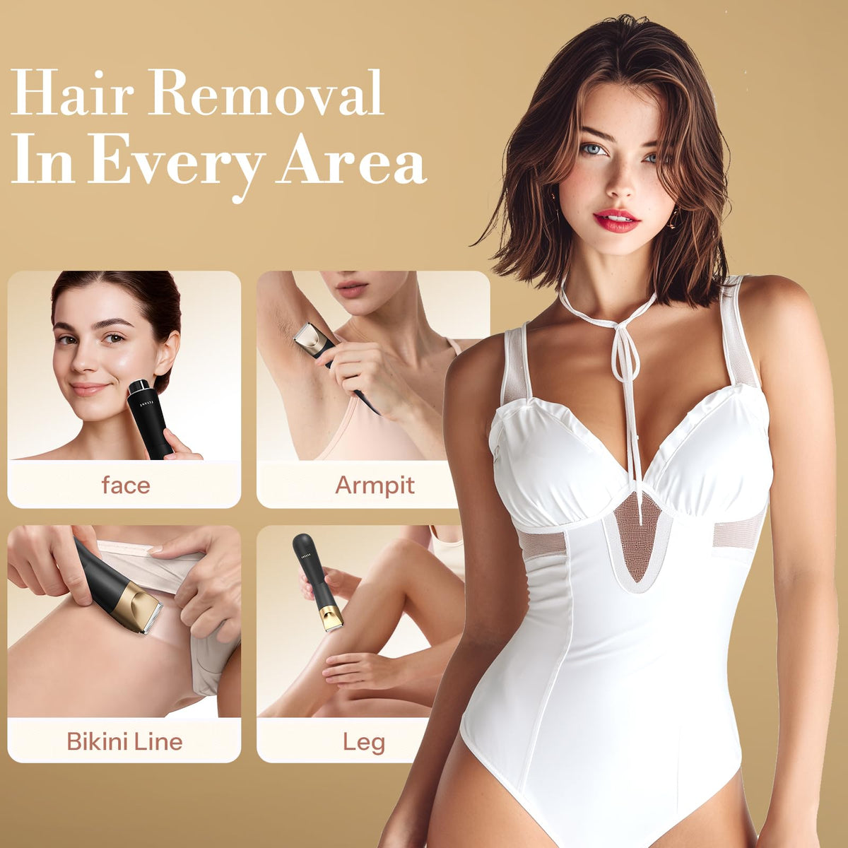 Flyant Bikini Trimmer waterproof IPX7 for shower use