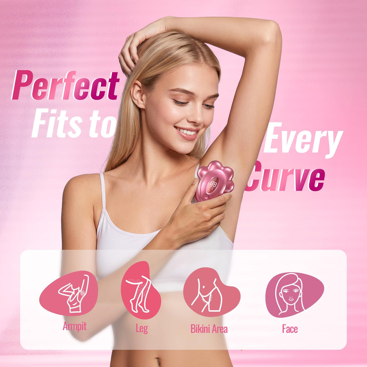 Flyant ergonomic lightweight handle fits naturally for precise body grooming.
