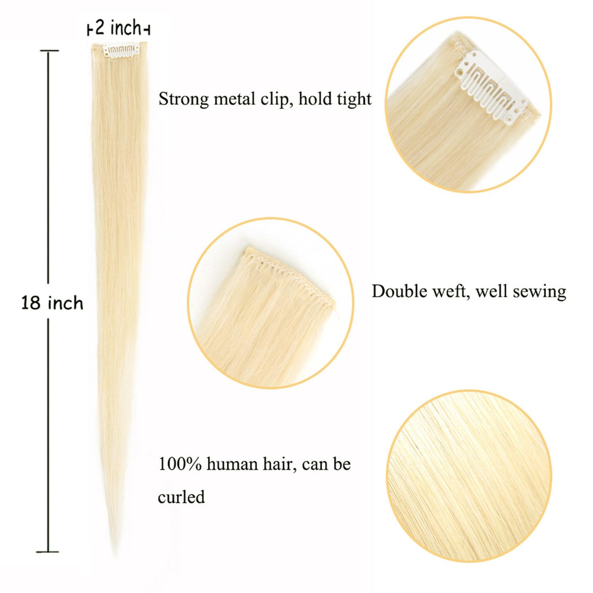 Flying Beauty clip-in hair extensions close-up showing secure, snag-free clips.