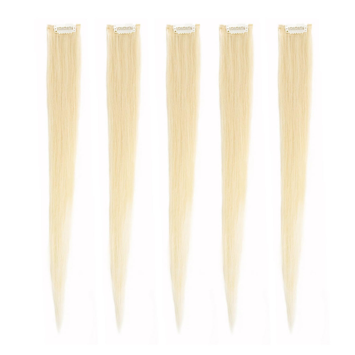 Flying Beauty colorful highlights clip-in extensions add vibrant dimension for party looks.