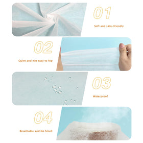 Flying Beauty nonwoven disposable bed sheets offering comfortable coverage for client treatments