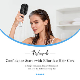 FlyLanyards detangler brush compact design ideal for travel and gym bags