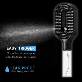 FlyLanyards detangler brush being used on wet and dry hair for detangling