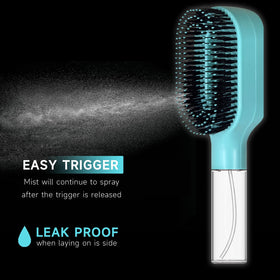 Soft nylon bristles glide through hair with less tugging