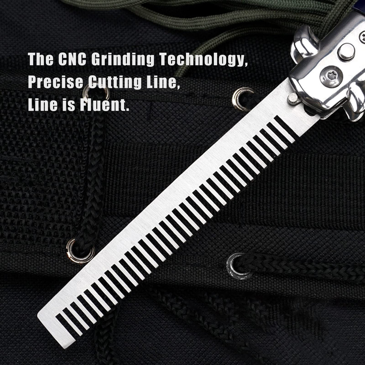 Flylin beard comb features gentle round teeth to protect scalp
