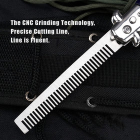 Flylin beard comb features gentle round teeth to protect scalp