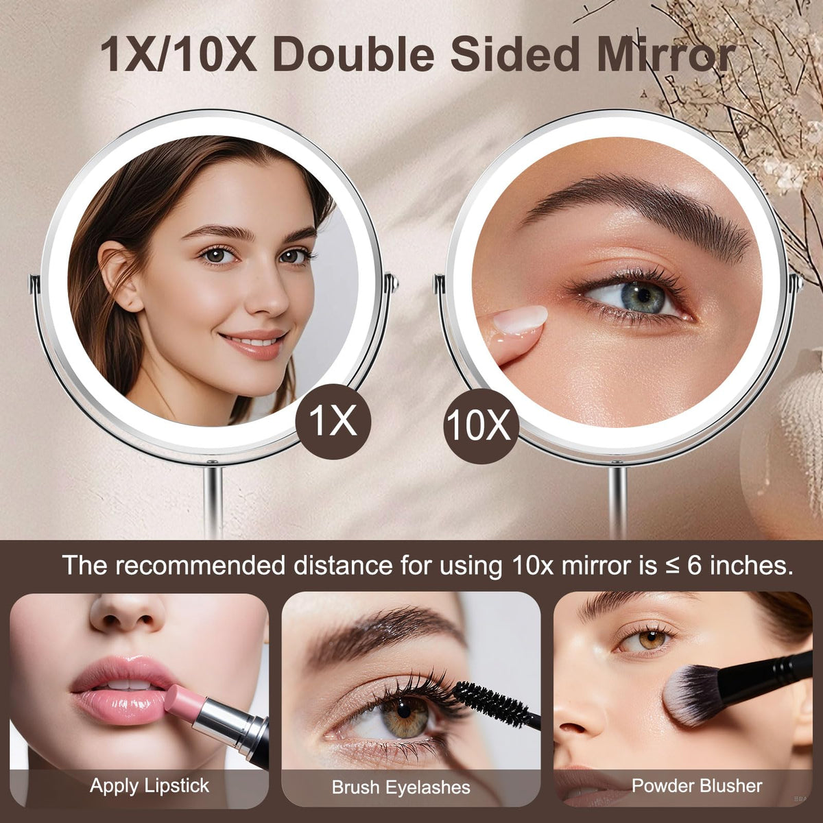 Flymiro mirror with 360-degree rotation for flexible viewing angles