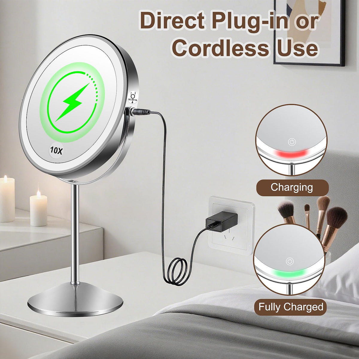 Flymiro non-slip base keeps the mirror steady on a desk