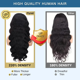 Flynet HD transparent 13x6 lace front wig for invisible knots and easy blend