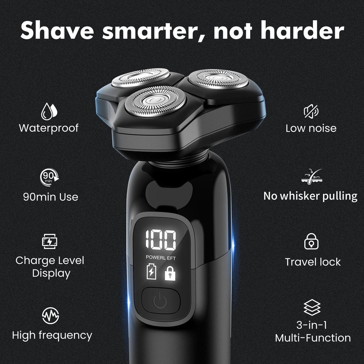 Flynth travel case keeps shaver and attachments secure.