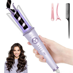 FLYZEMAA automatic rotating curler with 1-inch barrel for quick, salon-ready curls.