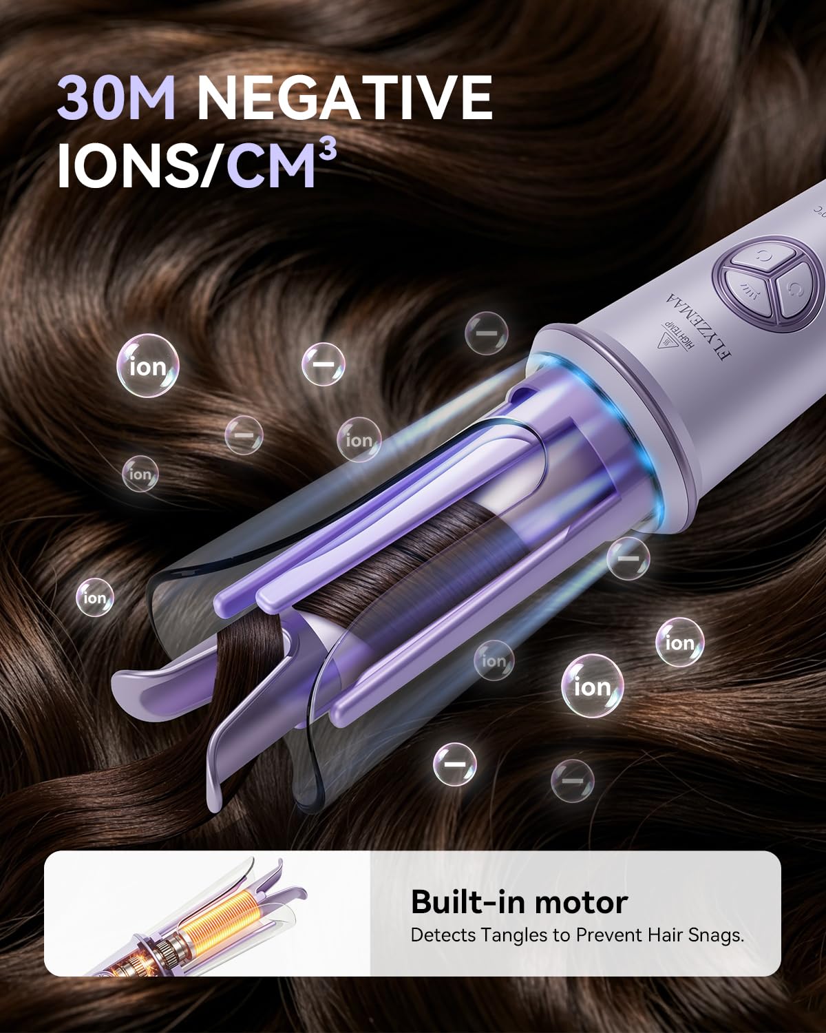FLYZEMAA adjustable temperature range 300–410°F supports different hair types.
