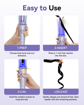 FLYZEMAA tourmaline ceramic coating reduces frizz while styling.