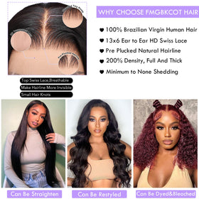 FMGBKCOT baby hair detailing on a deep wave wig for natural edges.