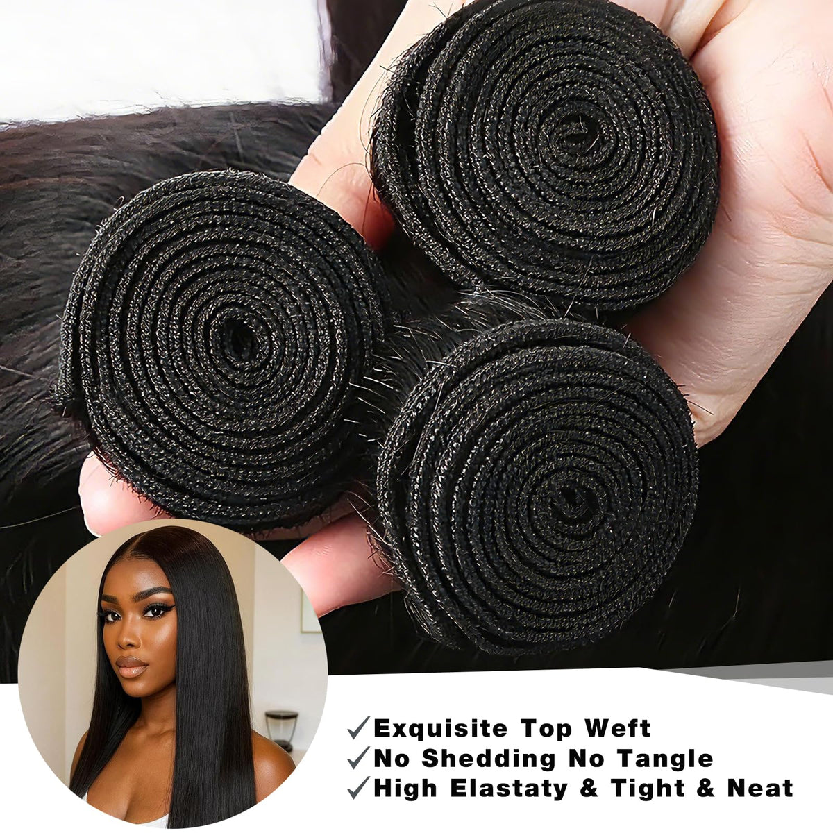 FMIDKOU Brazilian hair bundle weft highlighting durability and natural luster.