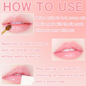 FNOLECY Bee Lip Balm Honey Pot vanilla flavor adds lasting moisture.