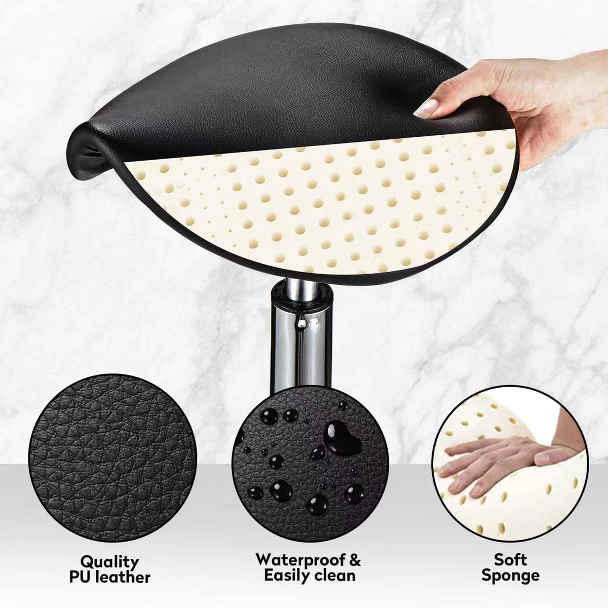 FNZIR Saddle Stool durable 250 lb capacity supports sturdy daily use.